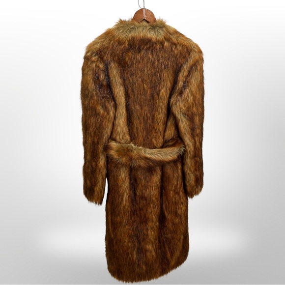NANUSHKA (xs) NEW with tags Longline faux fur in rusty brown - Picture 7 of 14